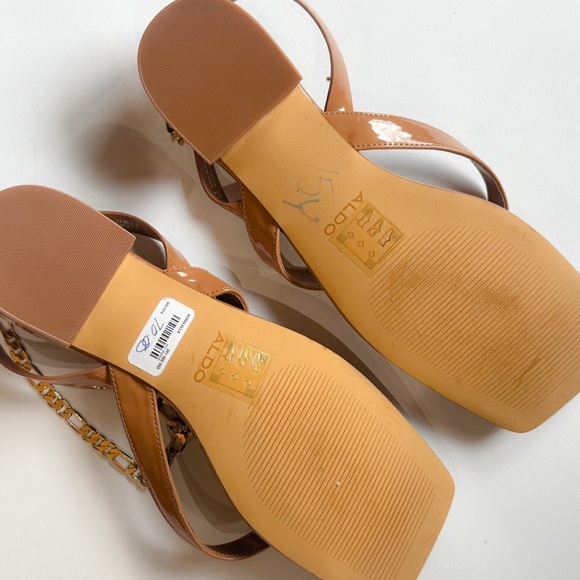 LIKE NEW! Aldo jeweled/ ankle bracelet/ ankle strap block sandals ❤️ - Picture 6 of 6